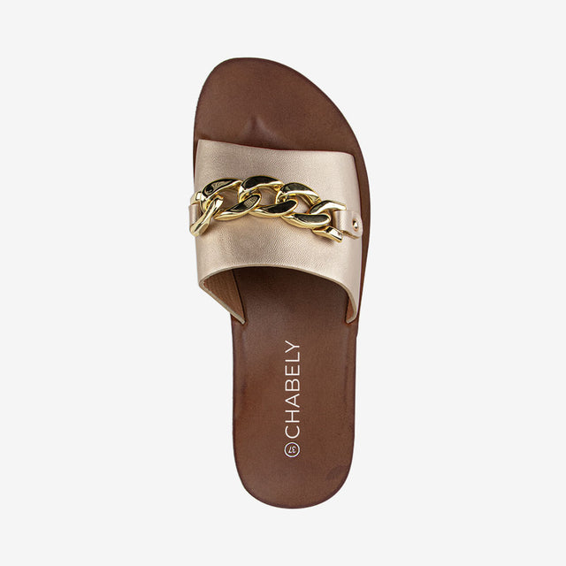Sandalia Flat Oro 2YS544