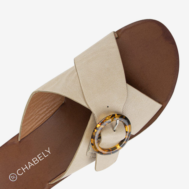 Sandalia Flat Beige 2YS545