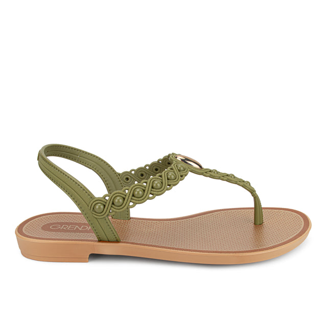 Sandalia Mujer Marron/Verde 2GDB46