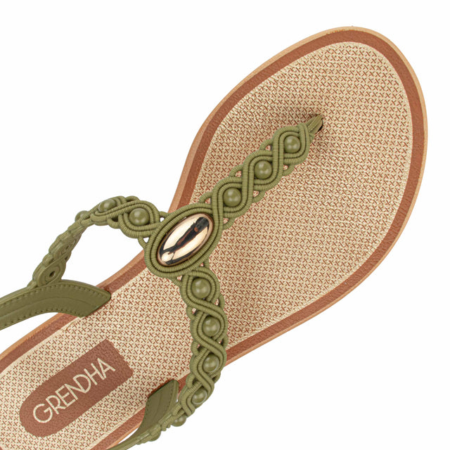 Sandalia Mujer Marron/Verde 2GDB46