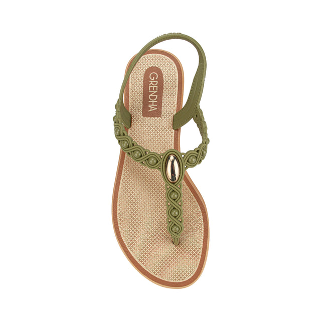 Sandalia Mujer Marron/Verde 2GDB46