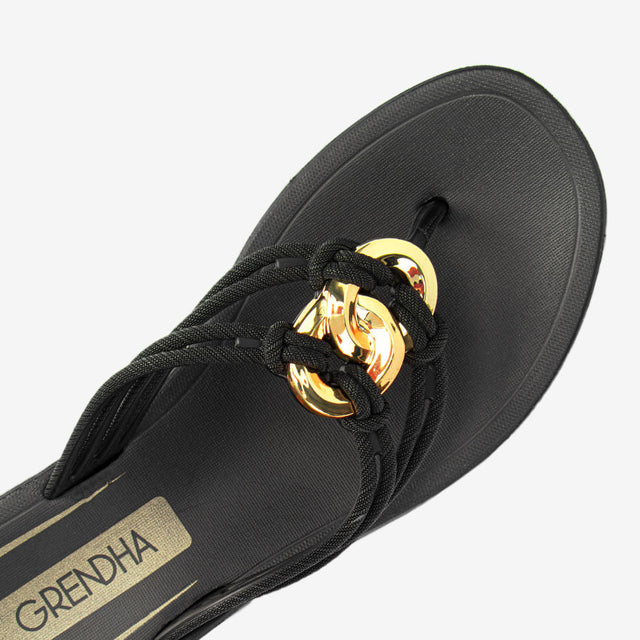 Sandalias Mujer Negro/Oro 2GDG39