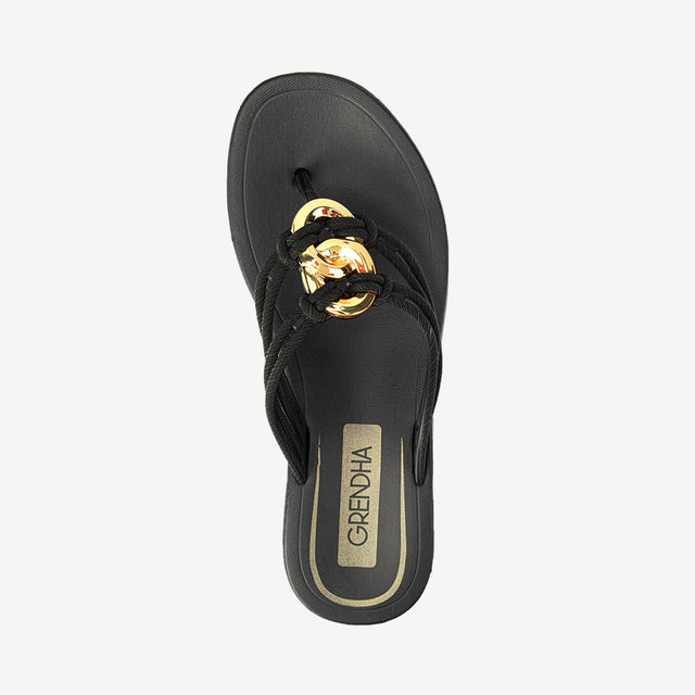 Sandalias Mujer Negro/Oro 2GDG39
