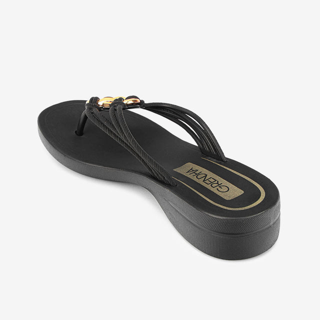 Sandalias Mujer Negro/Oro 2GDG39