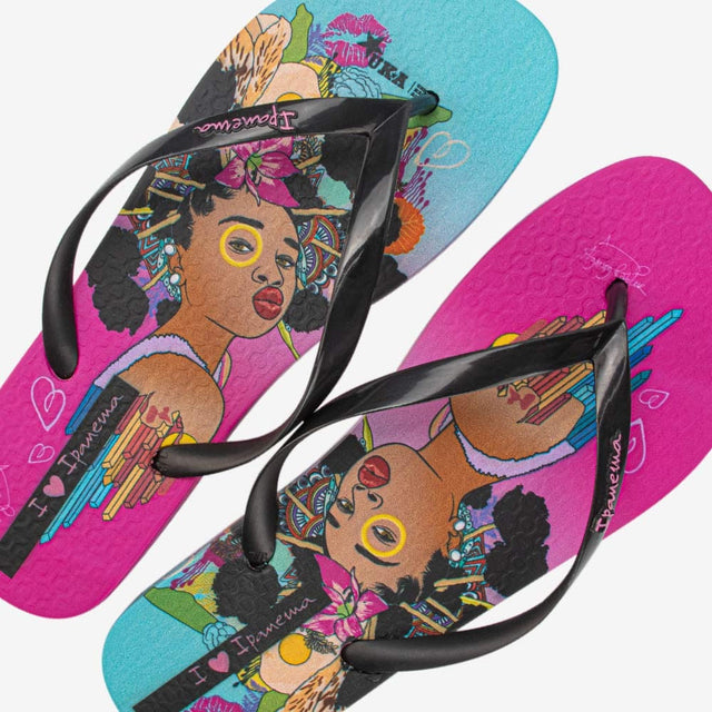 Sandalia Casual Fucsia/Negro 2IPJ14