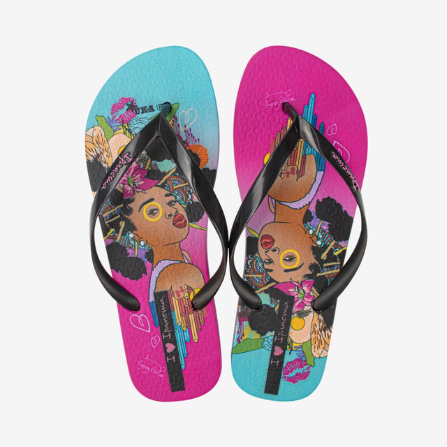 Sandalia Casual Fucsia/Negro 2IPJ14