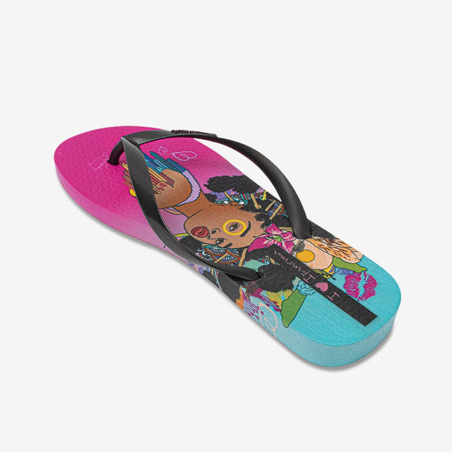 Sandalia Casual Fucsia/Negro 2IPJ14