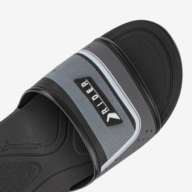 Sandalia Slider De Hombre Negro/Blanco 2RDE87