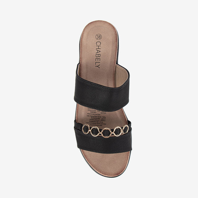 Sandalia Slider Negro 2YS467