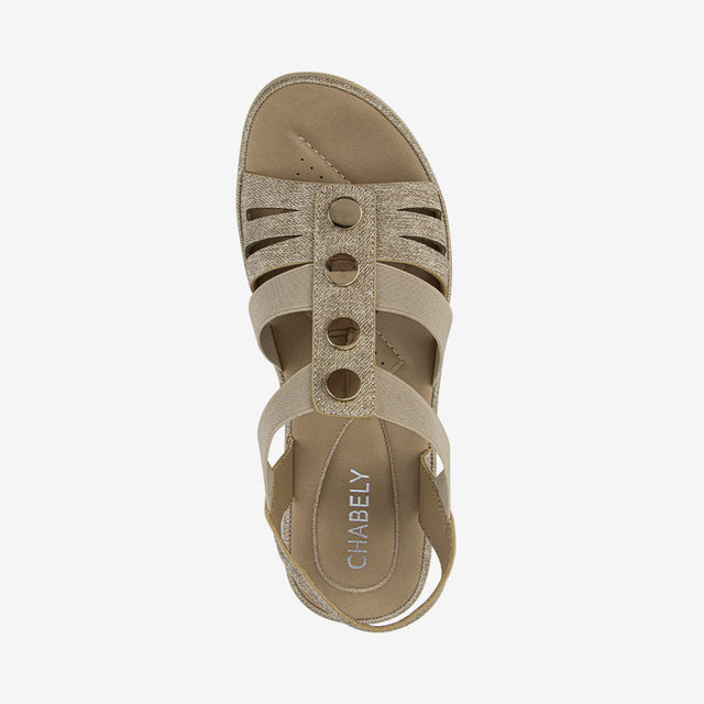 Sandalia De Mujer Beige 2YS515