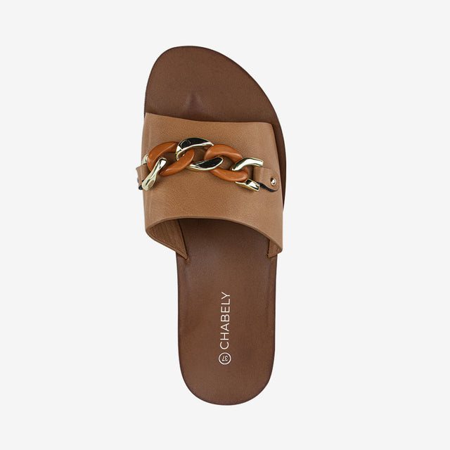 Sandalia Flat Camel 2YS544