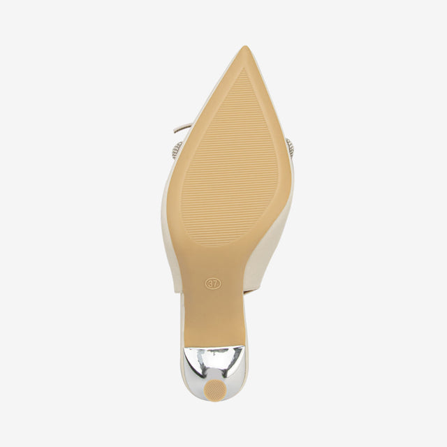 Zapatos Dama Marfil Satinado 2YT122