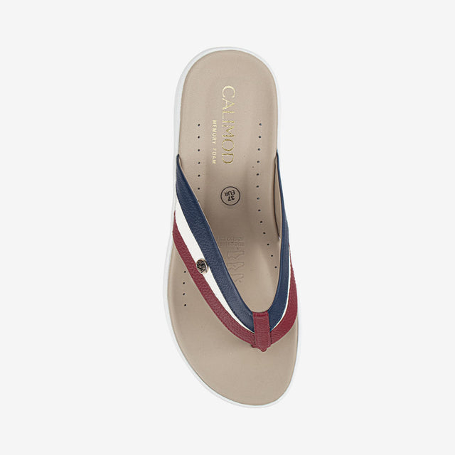 Sandalia Casual Con Plataforma Azul 3CC2001