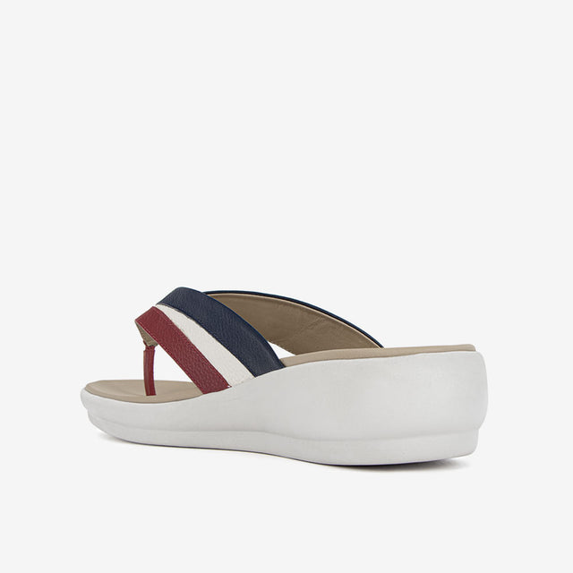Sandalia Casual Con Plataforma Azul 3CC2001
