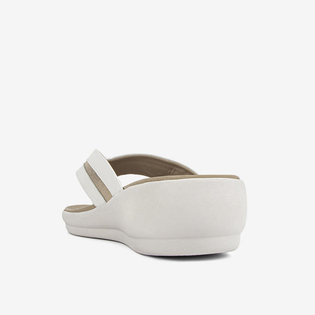 Sandalia Casual Con Plataforma Blanco 3CC2001