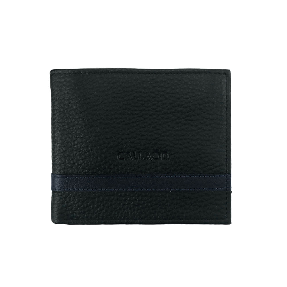 Billetera Para Caballero Negro/Azul 4LC001