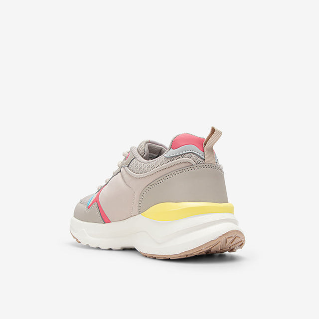 Zapatilla Casual Rosa/Beige 7CZ009