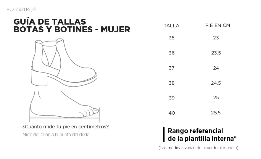 Calimod mujer botas y botines